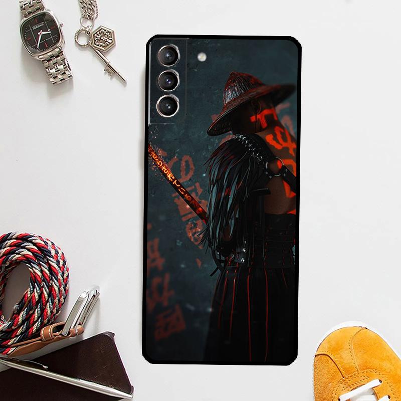 Кейс-Арт Самурайская Япония Для Samsung Galaxy S24 Ultra S20 S21 S22 S23 Plus S9 S10 S24 FE S25 Ultra Чехол Coque