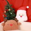 Christmas Santa Plush Toy Reindeer Pillow Soft Decor Gift For Holiday Season