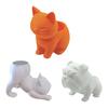 Cat Flower Pot Decorative Resin Animal Planter Home Office Desktop Bulldog Flower Pot for Succulents Plant Lovers Gift
