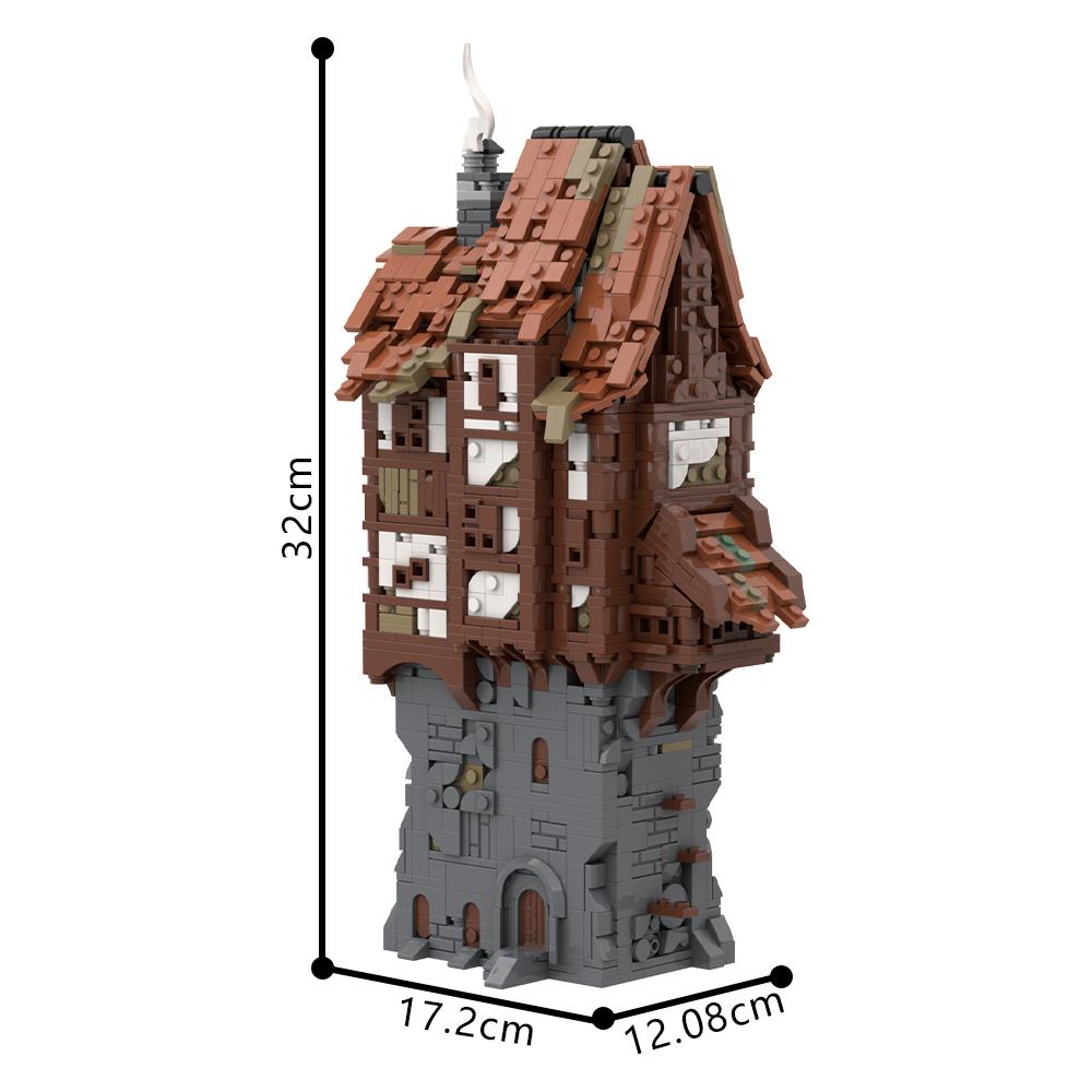 MOC Средневековая Безымянная Деревня Строительный Блок Игрушка