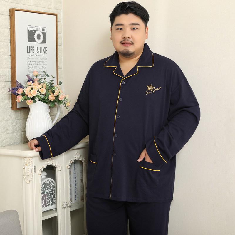 Meijiyunqiu Мужская пижама больших размеров из хлопка в полоску