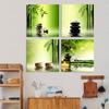 Green Bamboo Canvas Painting Zen Stone Canvas Prints Wall Art Water Zen Spa Posters for Living Room Bedroom Home Office Decor
