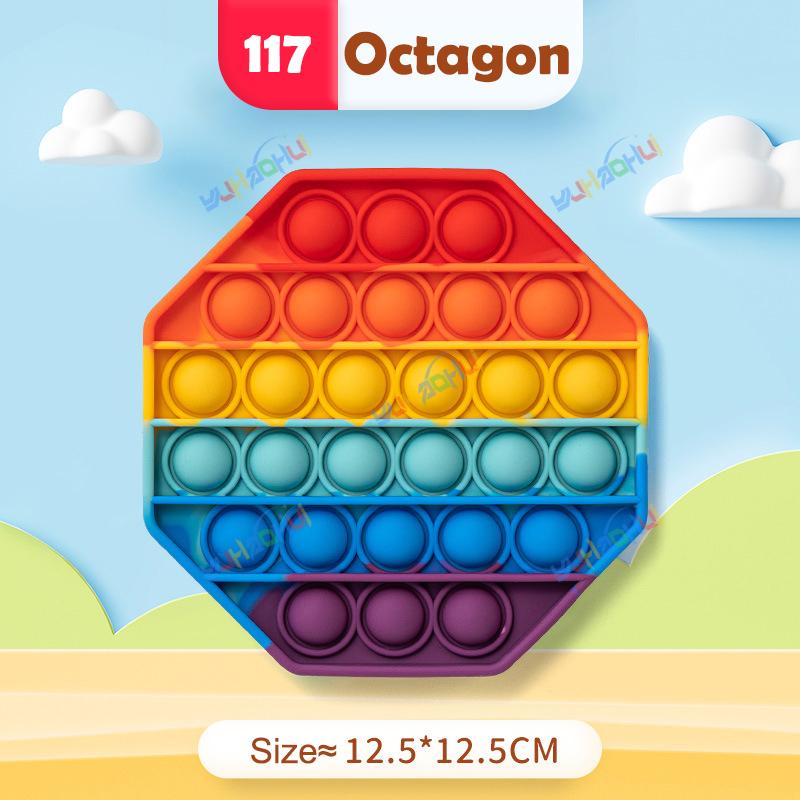 Радужный Поп Пуш Пузырь Непоседа Игрушки Антистресс для Взрослых Детей Особые Потребности Сенсорные Игрушки Интерактивные Игрушки для Детей