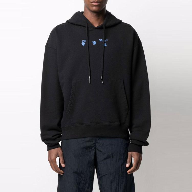 Off-White Liquid Mirko Hoodie Black Men Tops OMBB037S21FLE0071045