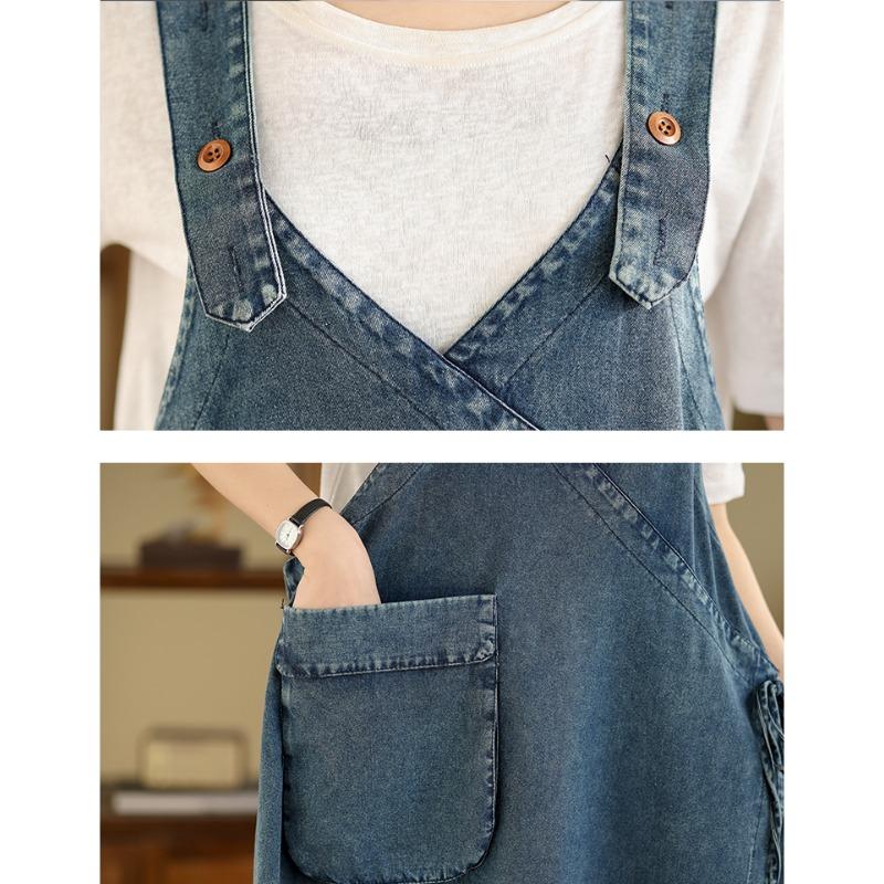 Летнее джинсовое платье большого размера Винтажное элегантное Свободное Повседневное Базовое Платья Макси с поясом