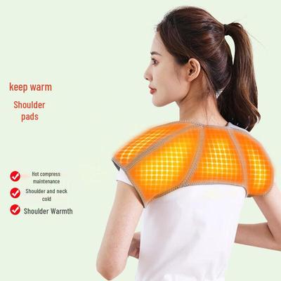 Мужской самонагревающийся вязаный протектор для плеч и шеи с полынью - Ветрозащитный, на флисовой подкладке для тепла