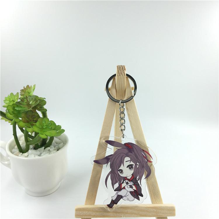 Аниме игры Вэй Усянь Лан Чжань персонаж мультфильма акриловый брелок металлическое кольцо автомобильная сумка украшение для ключей аксессуар подарок аниме подарки кулон