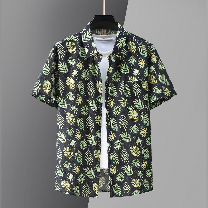 Большие размеры 4XL-11XL, летняя рубашка большого размера, мужские топы, модная повседневная мужская рубашка, винтажная одежда