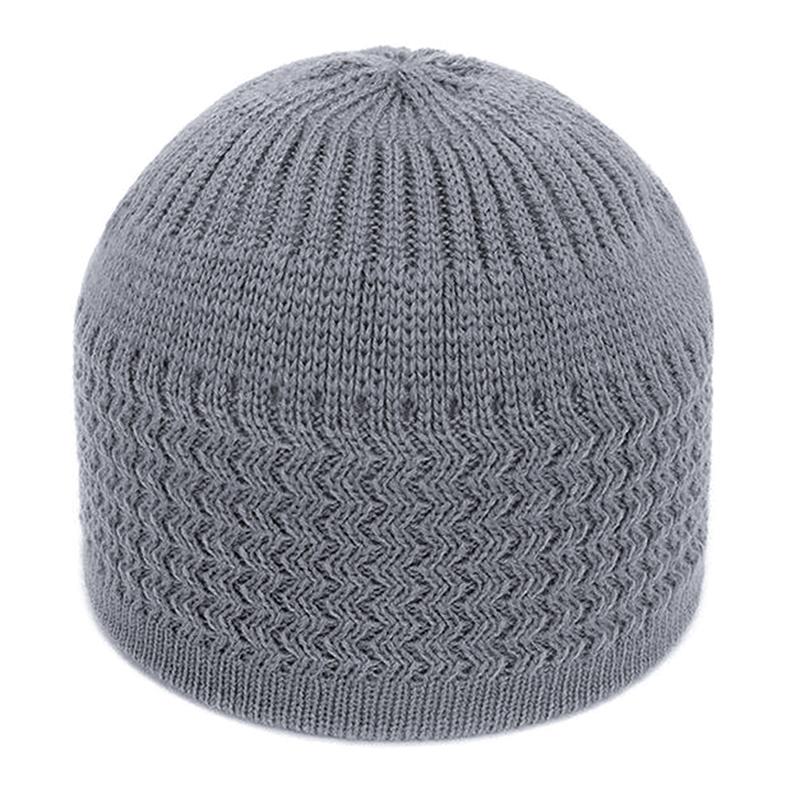 Вязаная шапка с волнистым узором - Унисекс мешковатая crochet шапка, Зимняя теплая шапка-бини с ребристой манжетой для мужчин и женщин