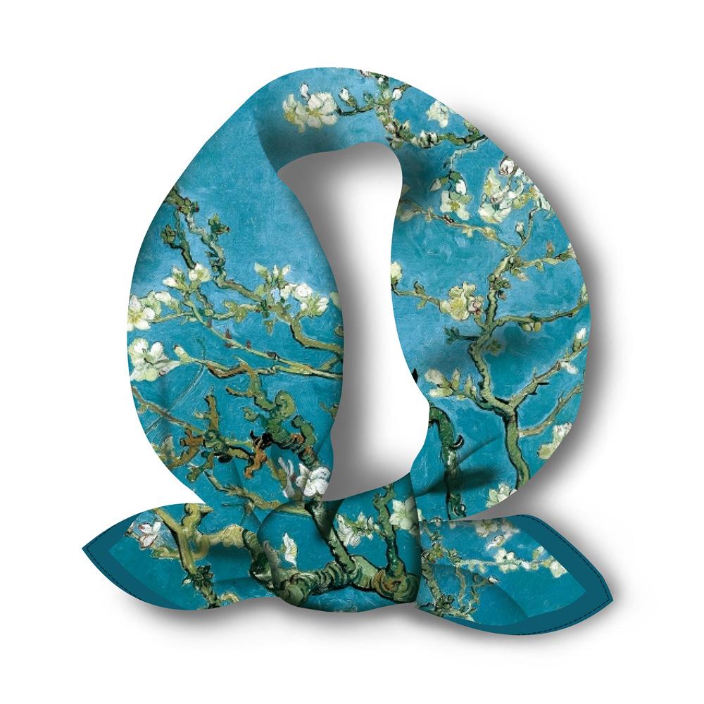 Модный платок, шарфы для женщин, 53x53 см, маленький носовой платок, шелковые шарфы для волос для женщин