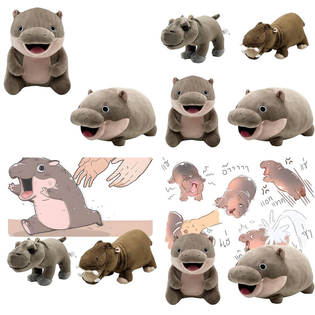 Очаровательный плюшевый бегемот Му Дэн, мягкая игрушка для детей и коллекционеров