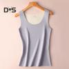 Autumn Winter DE Velvet Thermal Vest U Neck Sleeveless Tank Top Solid Color Seamless Warm Underwear Bottoming Tops