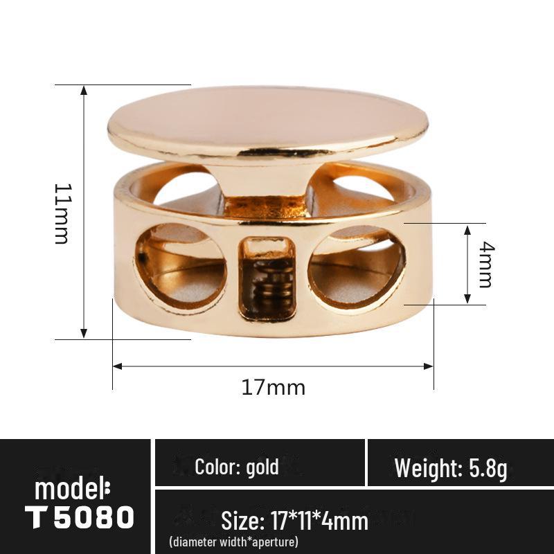 Регулируемый металлический пружинный шнур-замок для спортивной одежды