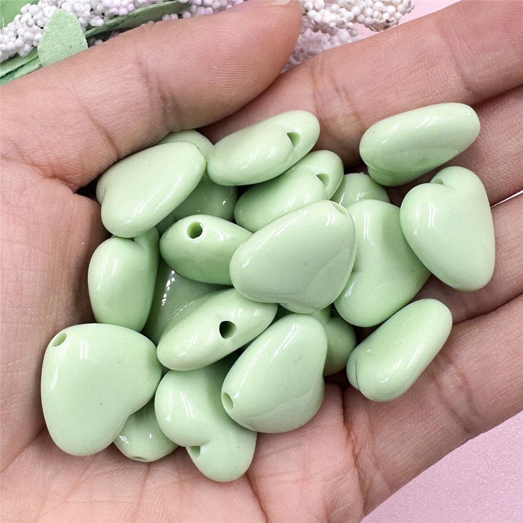 Сплошной цвет 18,8*17,2 мм DIY материалы ручной работы мода для ожерелья серьги изготовление 20 шт/пакет бусины в форме сердца акрил