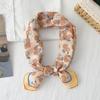 Square Cotton Linen Square Scarf Pastoral Style Scarf Hair Band Headband Floral Kerchief  Women