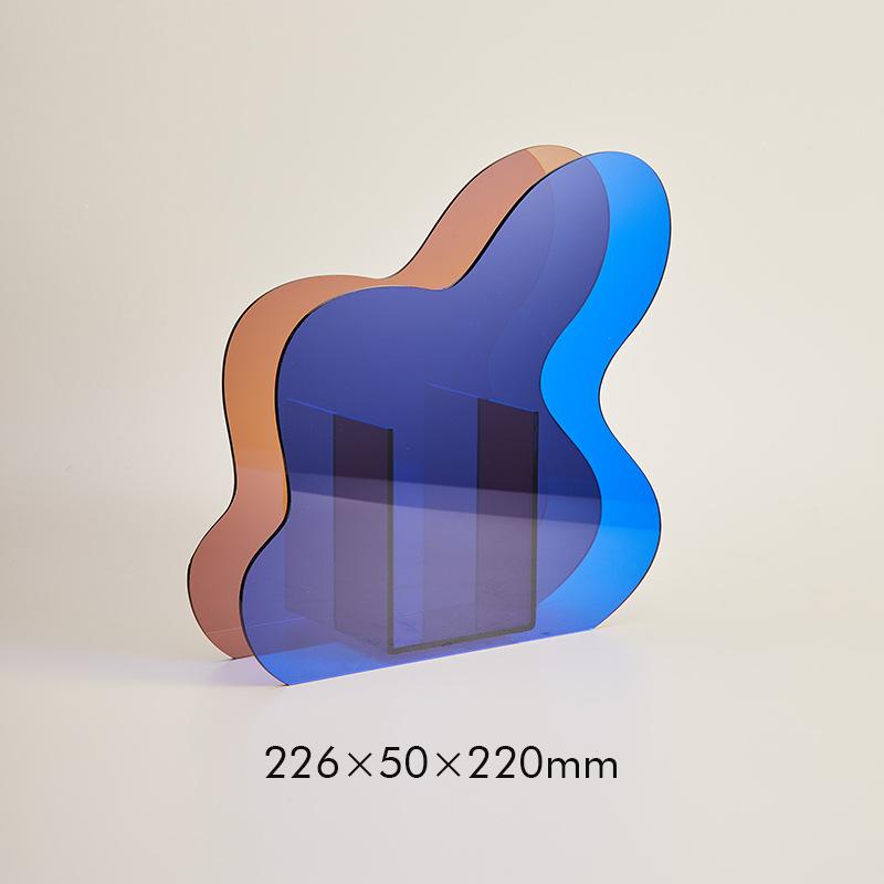 1pc Acrylic  Creative Art Designer Nature Series Geometric Flower Arrangement Hydroponic Flowers Decoration Decor