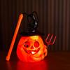Halloween Pumpkin Lantern LED Lighted Pumpkin Light Decoration Portable Handheld Night Lamp for Halloween Party Decoration