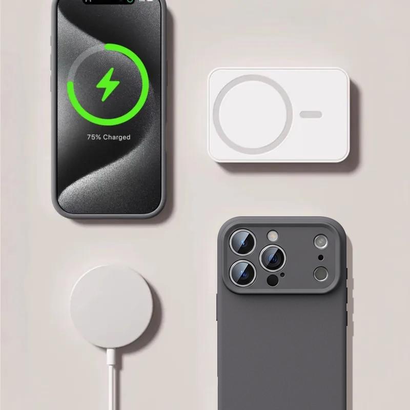 Магнитный Чехол Для Magsafe Для iPhone 17 Pro Max Роскошный Жидкий Силикон Мягкая Крышка Funda Для iPhone 16 15 14 13 Pro Max 17e 16e