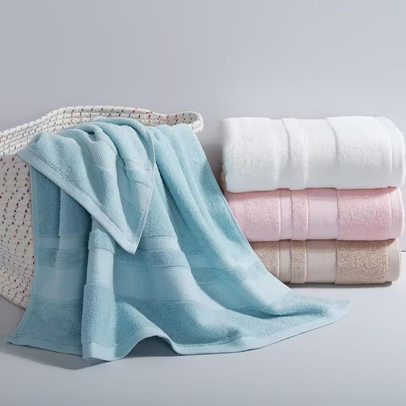 Jie Liya 430g Pure Cotton Antibacterial Bath Towel - Absorbent, Thickened, Suitable for Adults and Children.