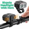 Waterproof Bike Headlight Horn 2-in-1 Bicycle Front Light Bicycle LED Headlight  Mountain Bike