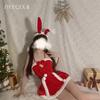 Сексуальное нижнее белье женское сексуальное плюшевое на подтяжках красная ночная сорочка Рождество новый халат Новогодний день комплект униформы