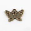 Metal Charm Butterfly Bronze (10 Pieces)