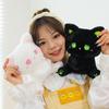 Emo Bear Plush Bear Doll Toy Cartoon Stuffed Animal Doll Fashion Black Cat Plush Toy  Home Decor