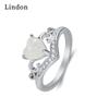 Lindon Classic Copper Alloy Zircon Ring Ladies Jewelry Wedding Promise Party Gift