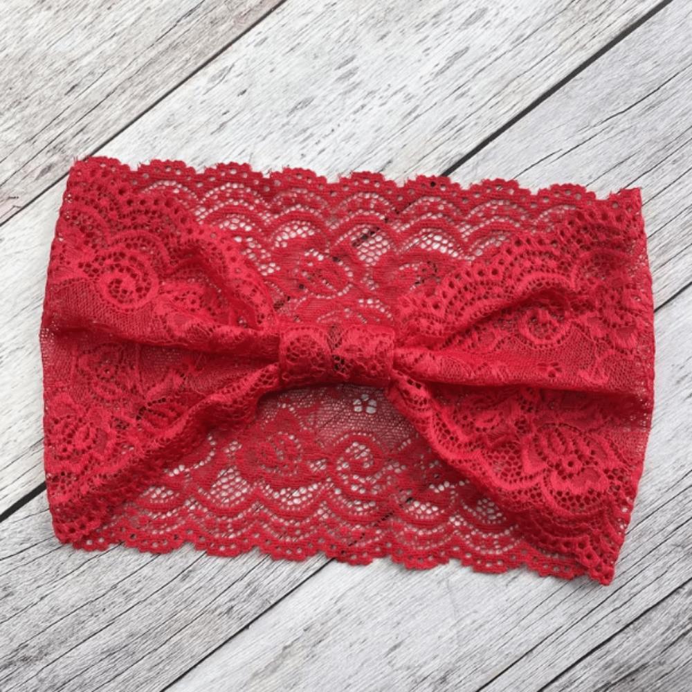 Soft Lace Trim Headband Bow Fabric Headband Sport Yoga Elastic Headwear Running
