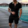 Men's Short Sets Outfits 2 Piece Summer Tracksuit Short Sleeve Shirt And Shorts Set Casual Sport Suit