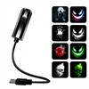 USB Проекторный Свет на Хэллоуин и Рождество с Регулируемой Гибкой Шейкой и Сменными Пленками с Узорами – Декор для Помещений и Улицы для Вечеринок, Дома, Окон