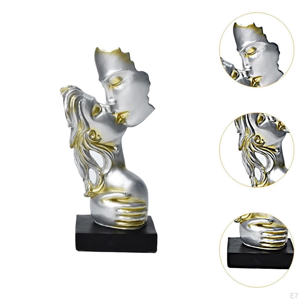 Абстрактное искусство Скульптура пары целующихся влюбленных Статуэтка Центральное украшение стола Поделки Фигурка любви
