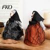 Multi-use Witch Decor Halloween Kitchen Doll, Small Statue with Broom, Three-dimensional Tabletop Party Decoration for Table Fireplace Holiday