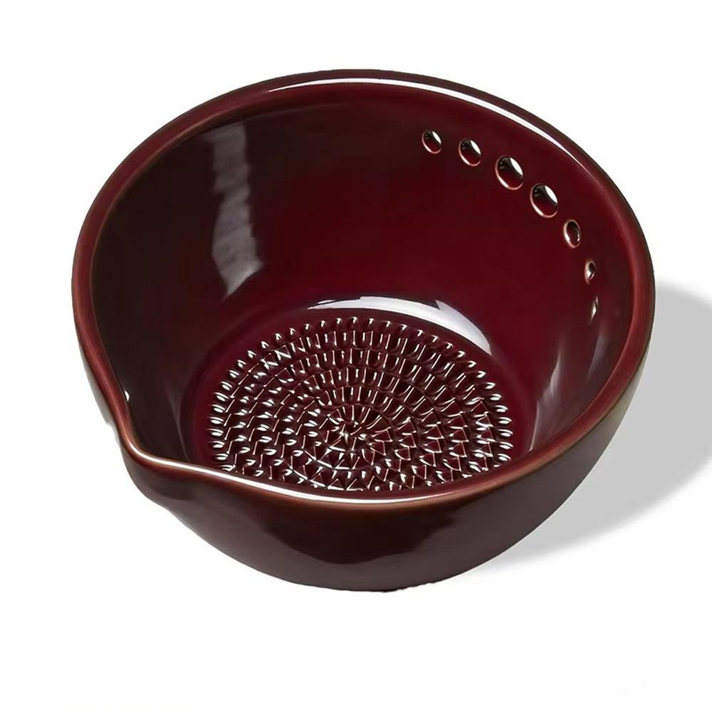 Easy To Use Manual Garlic Grater Bowl 2-in-1 Handmade Garlic Grinder Resin Compact Herb Stripper Bowl Meal Preparation