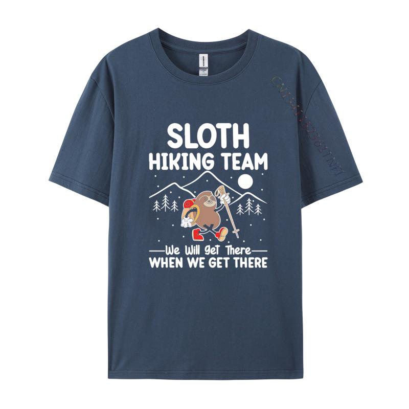 Sloth Hiking Team We Will Get There Tshirts Cotton Fashion Tshirt Kawaii T Shirt Printed Tee Tops Clothing