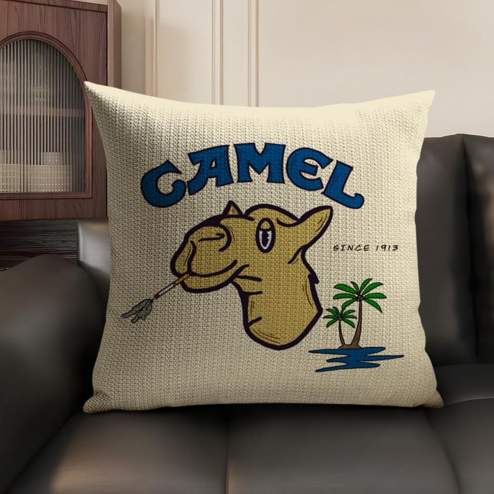 Роскошная наволочка C-Camel Летняя дышащая льняная органическая ткань Двусторонняя печать Наволочка для диванной подушки Домашний декор