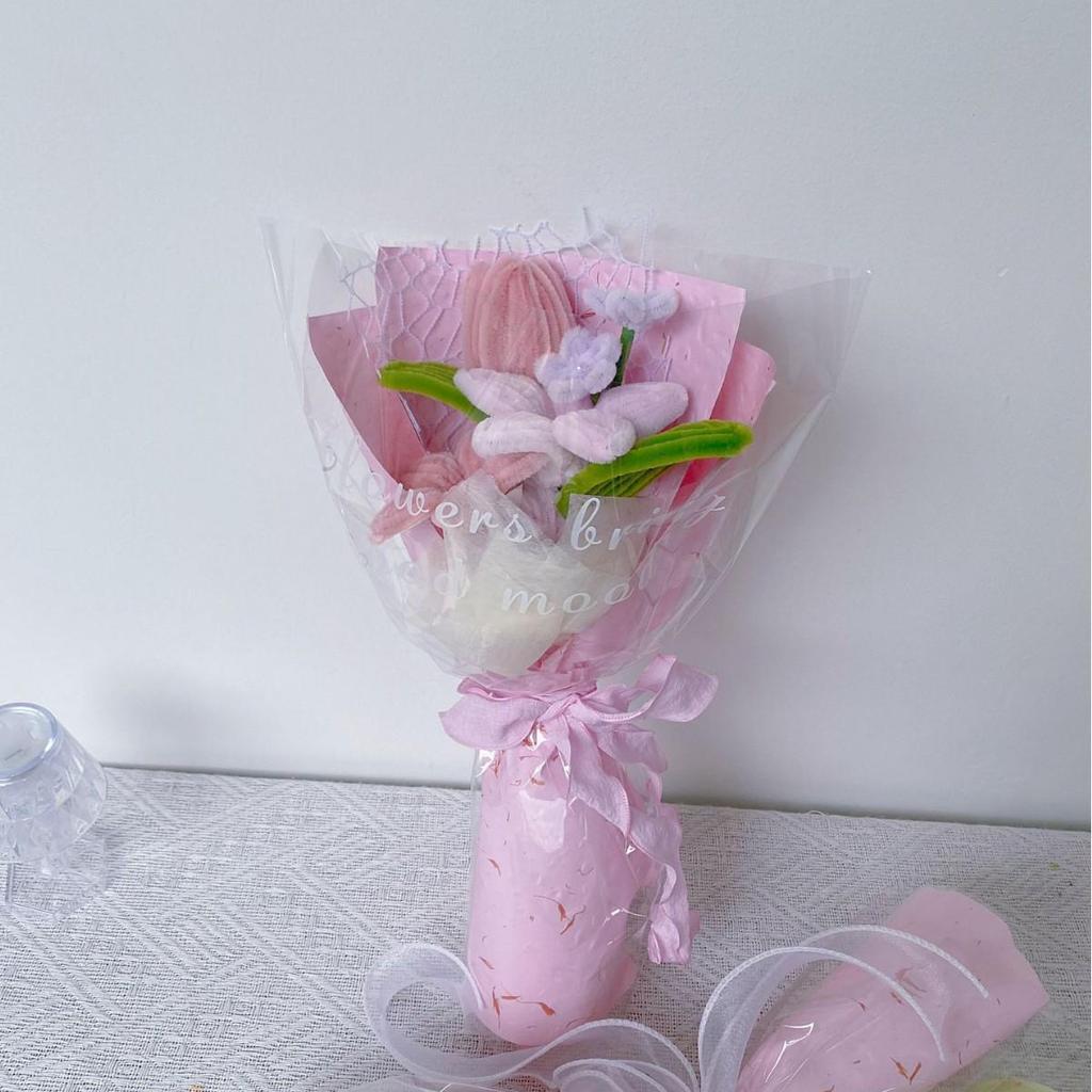 Handwoven Twist Tie Tulip and Lily Bouquet - Perfect Handmade Gift for a Best Friend's Birthday