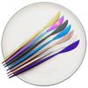 1Pc Dinner Knife Stainless Steel Rainbow Rose Gold Steak Knife Set Sharp Table Knives Restaurant Cutlery Home Party Dinnerware