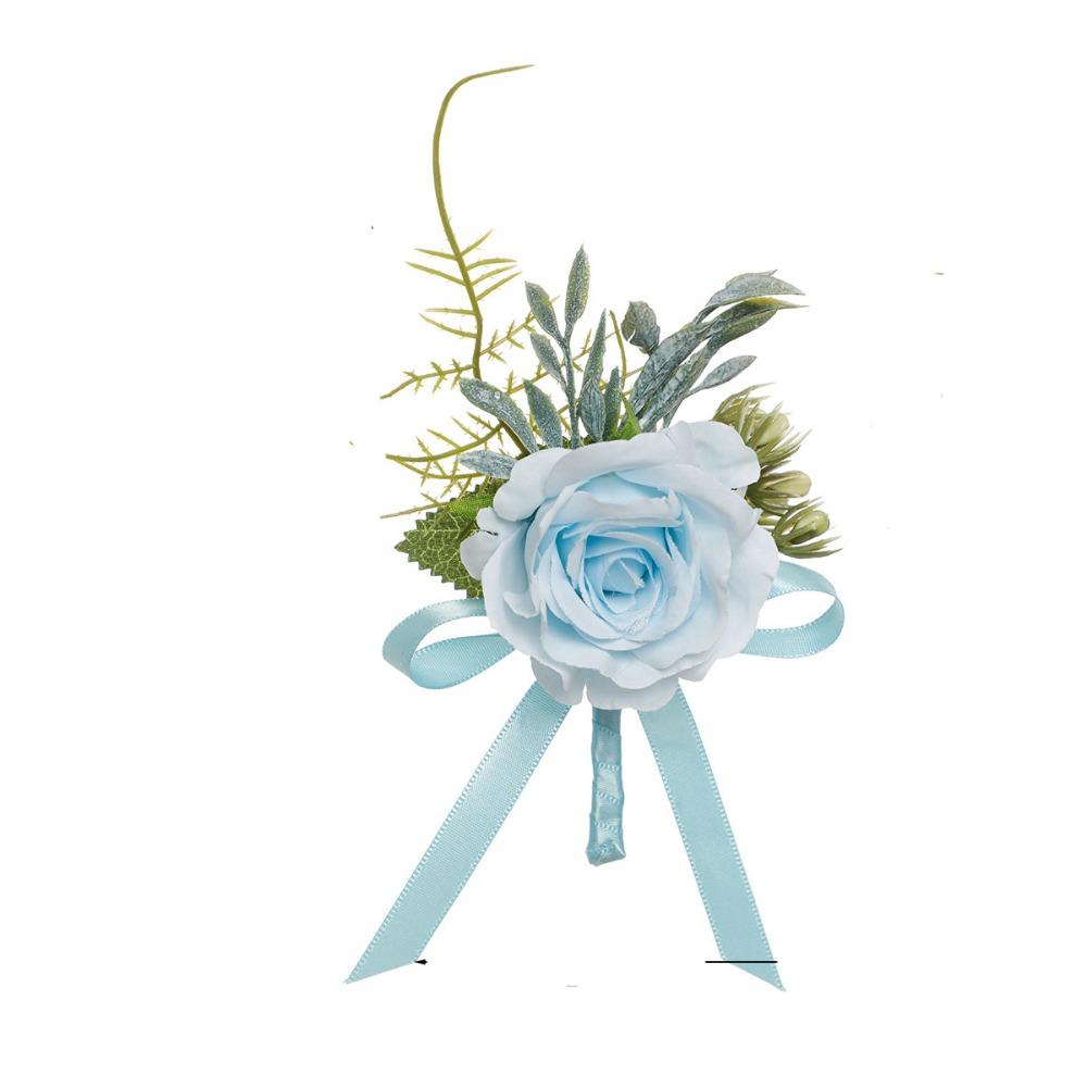 Pearl Bridegroom-bride Corsage Simulation Flower Rose Corsage Elegant Pearl Wrist Flower  Prom