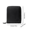Black Men's Business Wallets Solid Color Short Billfold Purse Fashion Men's Fold Wallets  Gift