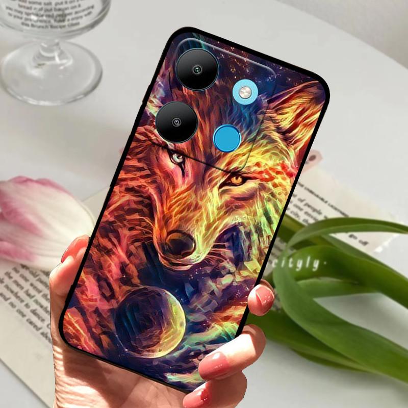 Для Infinix Smart 7 Чехол Роскошный Силиконовый ТПУ Мягкий Телефон Черный Чехол Чехлы Для Infinix Smart7 X6515 Funda Защитный Coque Capa
