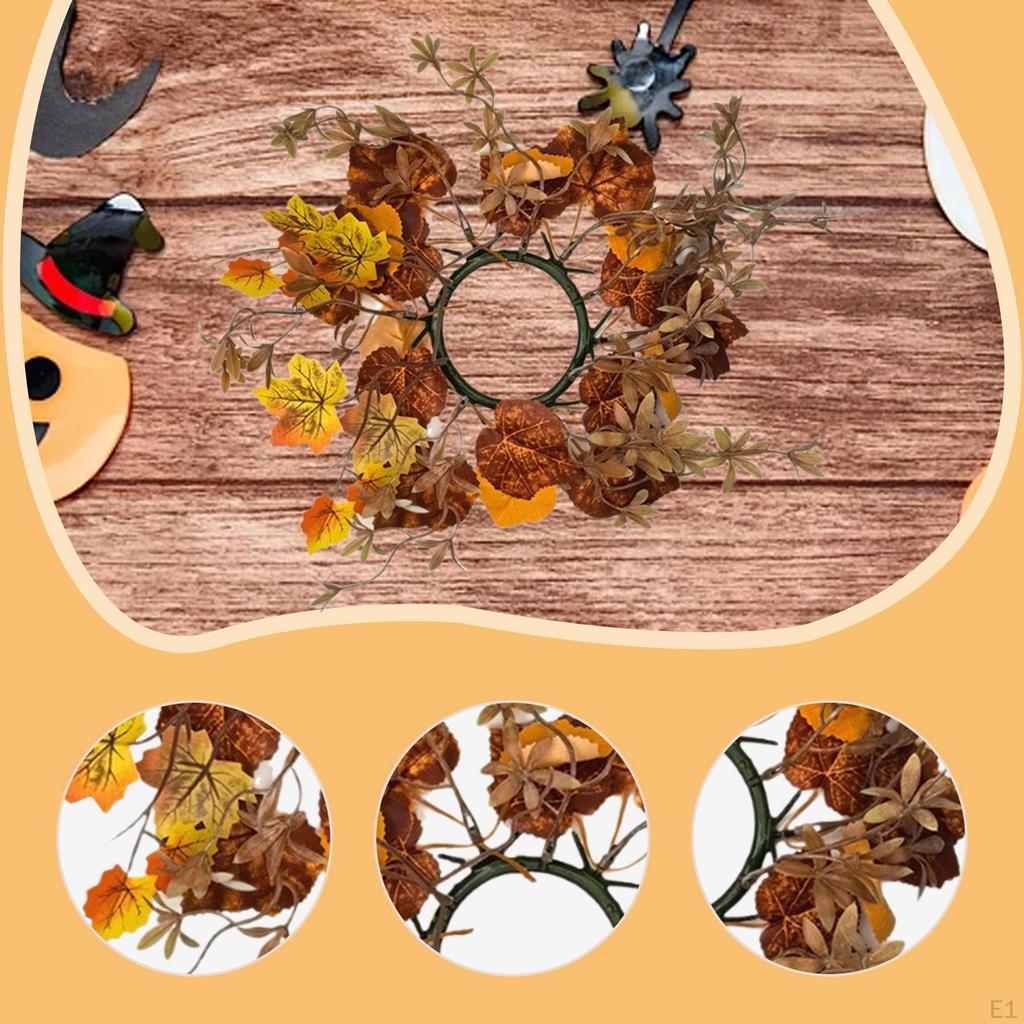 Fall Wreath 25cm Festival Table Decorative Harvest Thanksgiving Decor