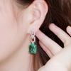 CMM Noble Gold Color Jewelry Square Zirconia Drop Earrings