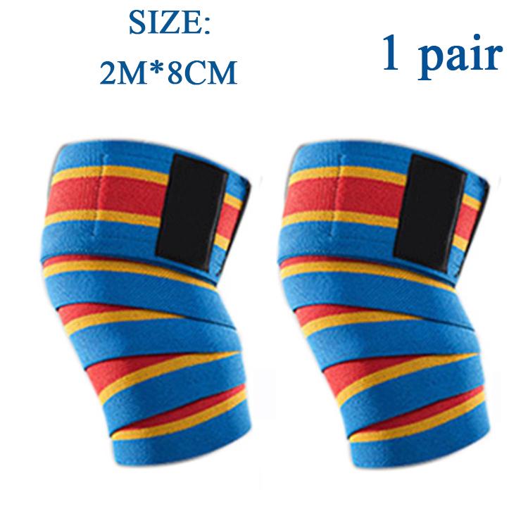 Knee Wraps Men Fitness Weight Lifting Elastic Bandage Compression Knee Support Sports Strap Knee Protector Bands Pad Sleeve