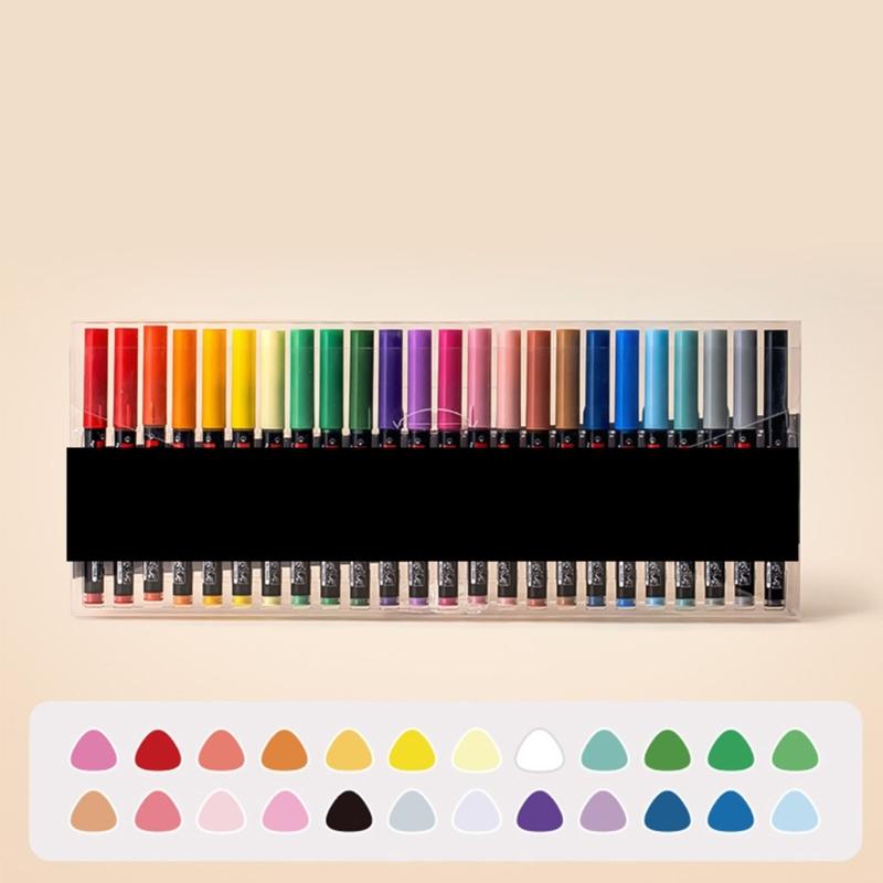 Жидкий акриловый маркер 12/24/36/48 цветов акриловая краска ручка с кистью для рисования на бумаге, дереве, стекле, ткани, металле, камне