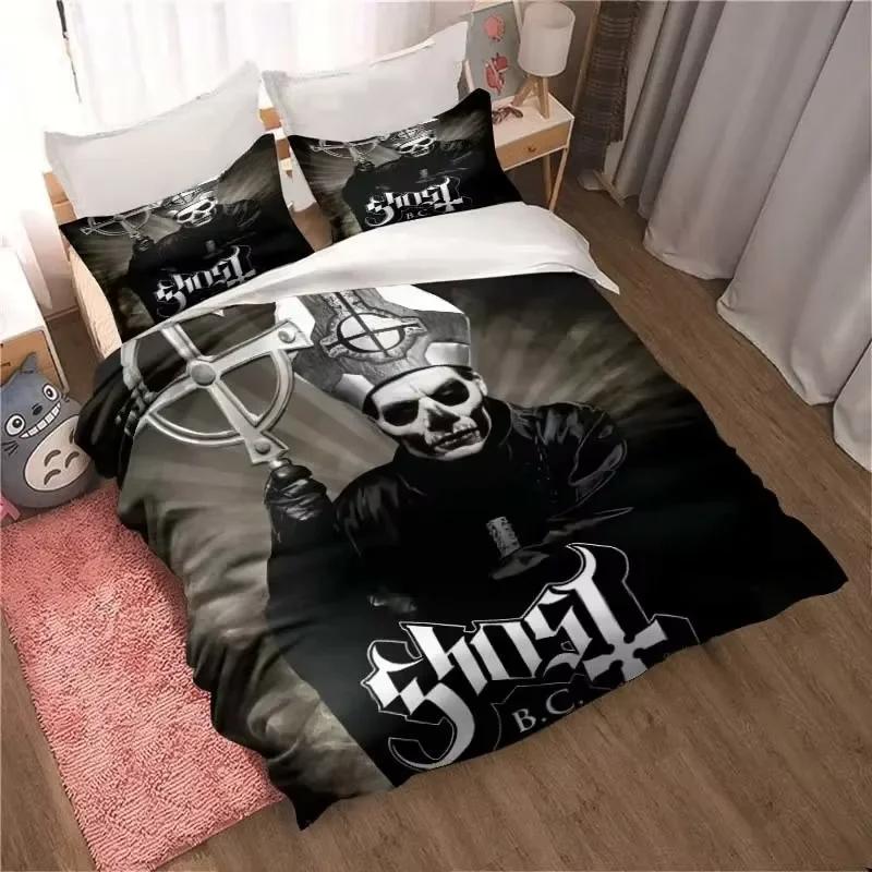 Comforter Rock Band Ghost Pattern Bedding Set For Bedroom Soft Modern S Comefortable Kids And