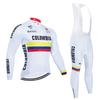 2025 COLOMBIA Autumn Men Long Sleeve Cycling Jersey Set Bib Pants Ropa Ciclismo MTB Bicycle Cycling Clothing Outdoor Sportswear