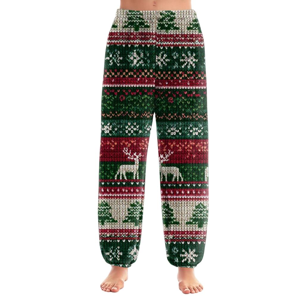 Women's Solid Color Trousers With Cuffs Casual Pants And Pajama Pants