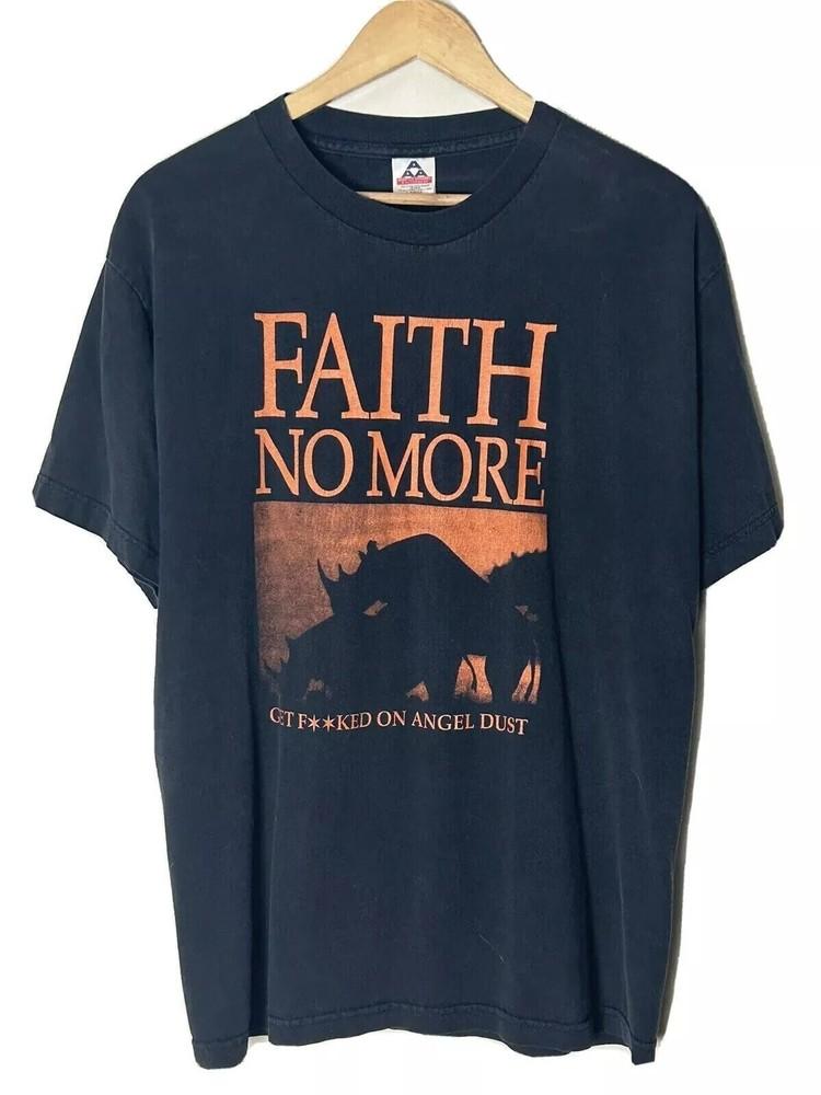 Винтажная футболка Faith No More 90-х годов Концертная футболка Репринт Черная Унисекс Футболка S-5XL Унисекс Футболка