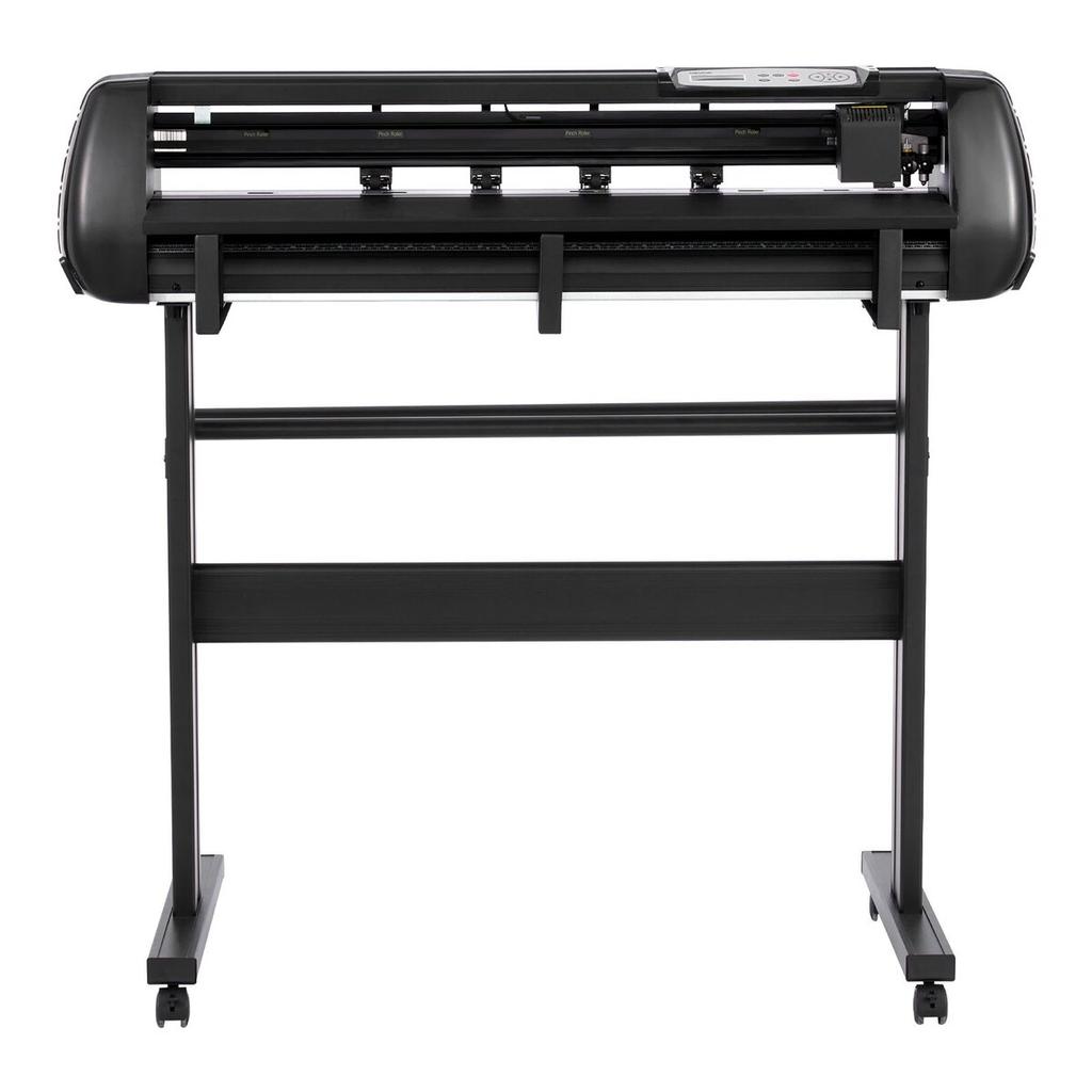 Vinyl Cutter Machine, 870 mm Max Feed Width, Dual Blades, Adjustable Force and Speed, LED Display, Vinyl Plotter Cutter Printer with Signmaster